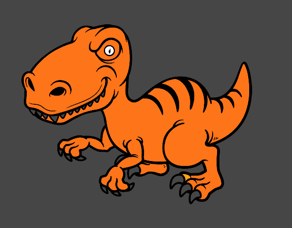 Dibujo Dinosaurio velociraptor pintado por bautopa