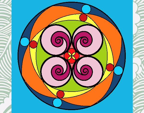 Dibujo Mandala 5 pintado por pikalu