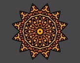 Dibujo Mandala estrella pintado por merchindan