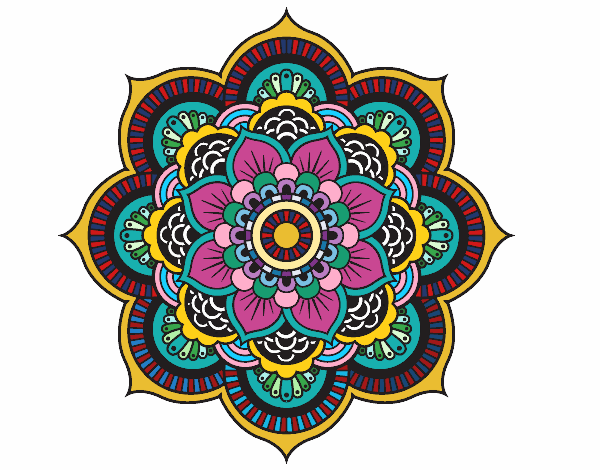 Dibujo Mandala flor oriental pintado por Kenndy