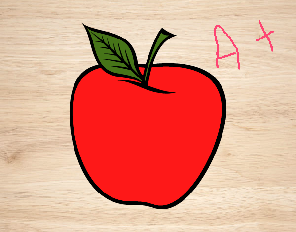 Dibujo Manzana grande pintado por LunaLunita