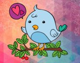 Dibujo Pájaro de Twitter pintado por ari