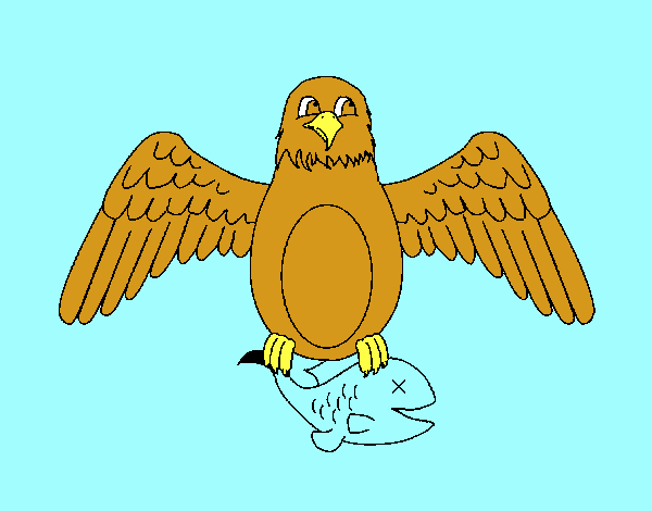 Dibujo Águila cazando pintado por joswar 