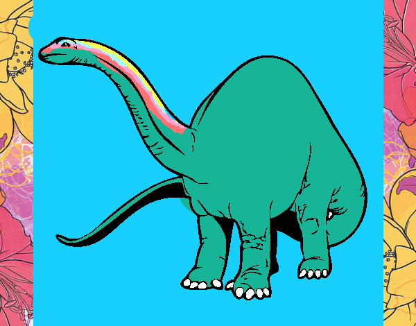 Dibujo Braquiosaurio II pintado por nevulosa