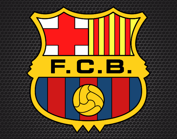Dibujo Escudo del F.C. Barcelona pintado por tabathamc