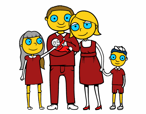 Dibujo Familia unida pintado por bautopa