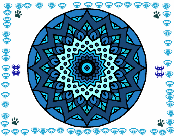 Dibujo Mandala creciente pintado por aleyan14