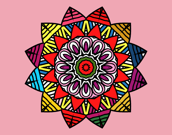 Dibujo Mandala frutal pintado por mirtali