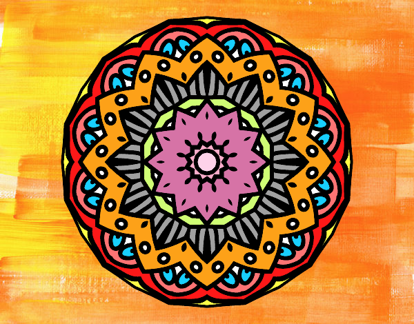 Dibujo Mandala modernista pintado por emelysita