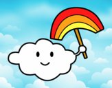 Dibujo Nube con arcoiris pintado por kevin312