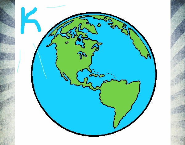 Dibujo Planeta Tierra 1 pintado por kelsey