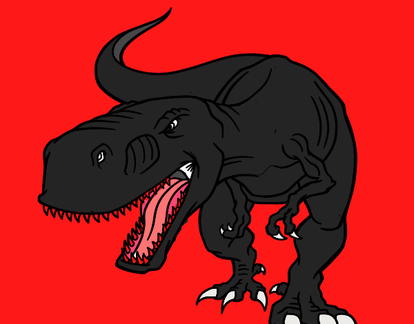 Dibujo Tiranosaurio Rex enfadado pintado por nevulosa