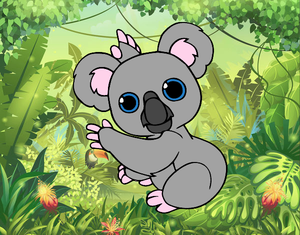 Dibujo Un Koala pintado por rosa303060
