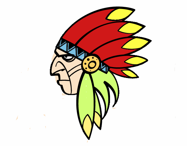 Dibujo Cara del indio jefe pintado por anashirley
