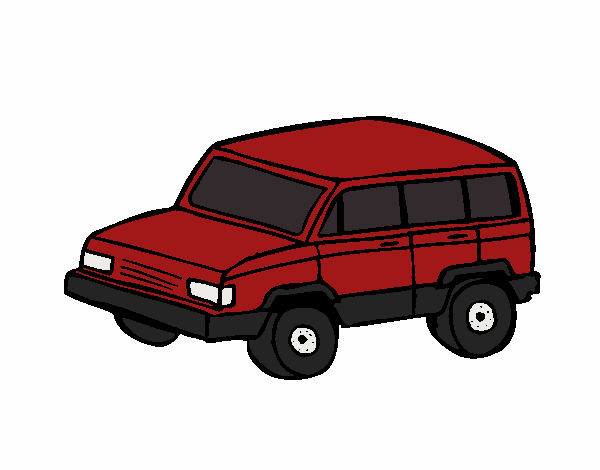 Dibujo Coche 4x4 pintado por kjdfshiudf