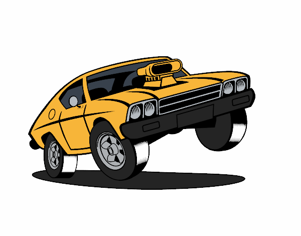 Dibujo Coche muscle car pintado por kjdfshiudf