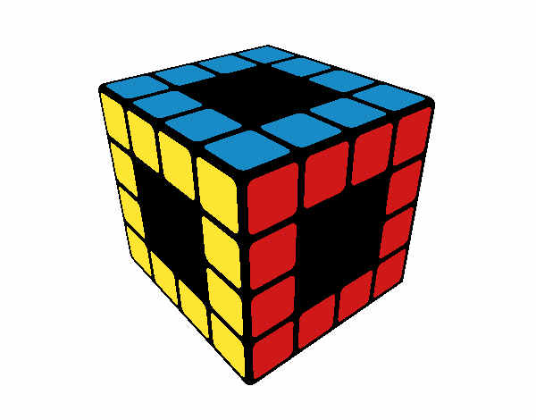 Dibujo Cubo de Rubik pintado por kjdfshiudf