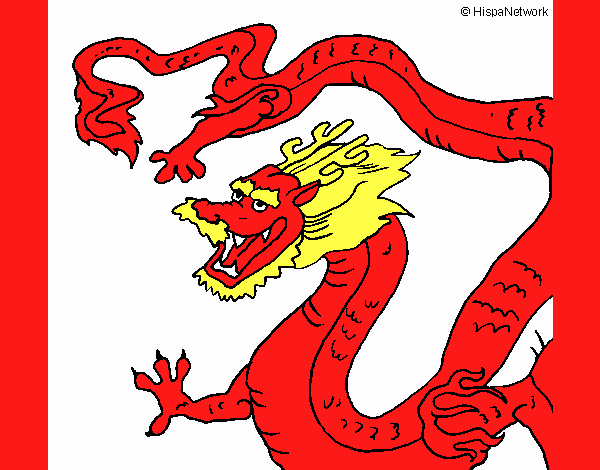 Dibujo Dragón chino pintado por kevin312