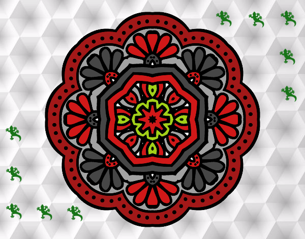 Mandala mosaico modernista