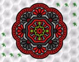 Dibujo Mandala mosaico modernista pintado por agus16san5