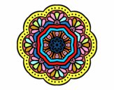 Dibujo Mandala mosaico modernista pintado por charis
