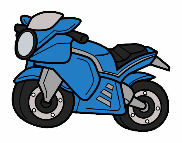 Dibujo Moto deportiva pintado por kjdfshiudf