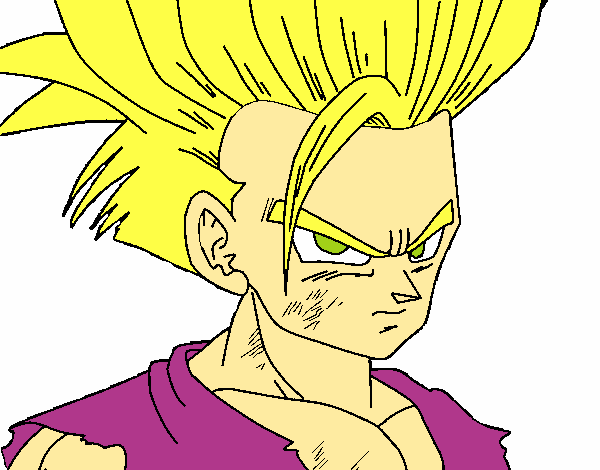 Dibujo Son Gohan pintado por Evil