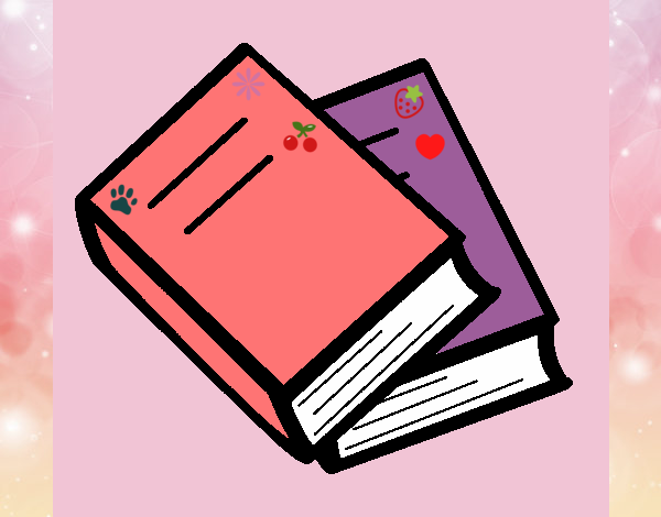 Dibujo Libros pintado por  rosadita