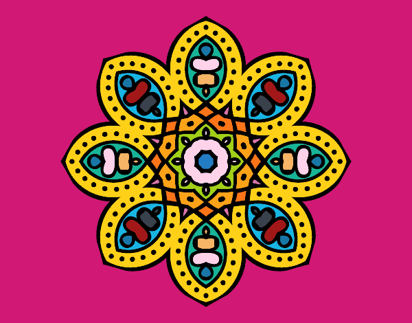 Dibujo Mandala de inspiración árabe pintado por GaMzEe