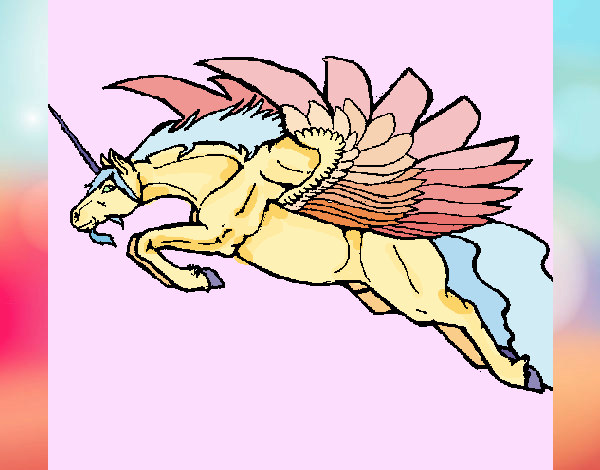 Dibujo Unicornio alado pintado por GaMzEe