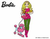 Dibujo Barbie con sus mascotas pintado por Potte