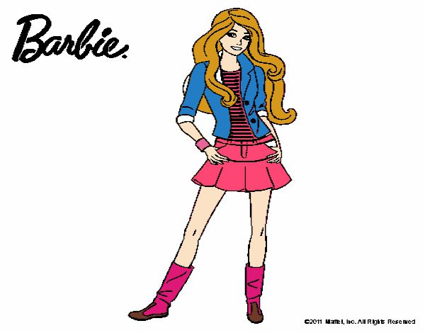 Dibujo Barbie juvenil pintado por Potte