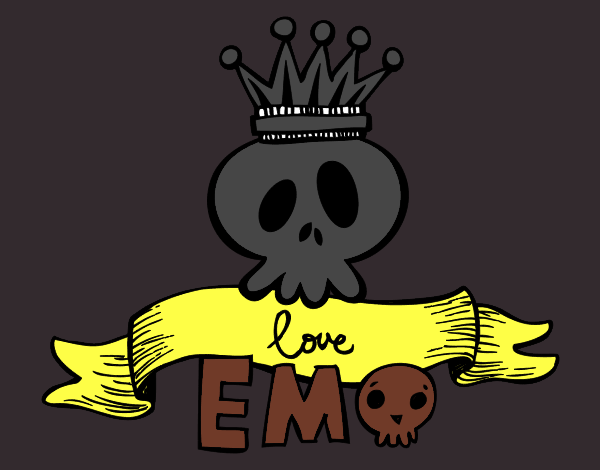 Dibujo Love Emo pintado por gorrito