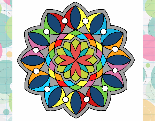 Dibujo Mandala 3 pintado por merchindan