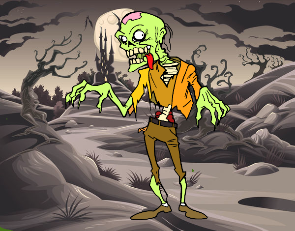 Dibujo Un zombie pintado por cati23