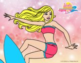 Dibujo Barbie surfeando pintado por gabrielars