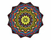 Dibujo Mandala con estratos pintado por merchindan