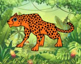 Dibujo Un leopardo pintado por Friolin