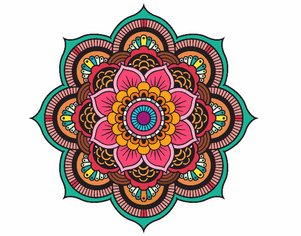 Dibujo Mandala flor oriental pintado por Mayra09