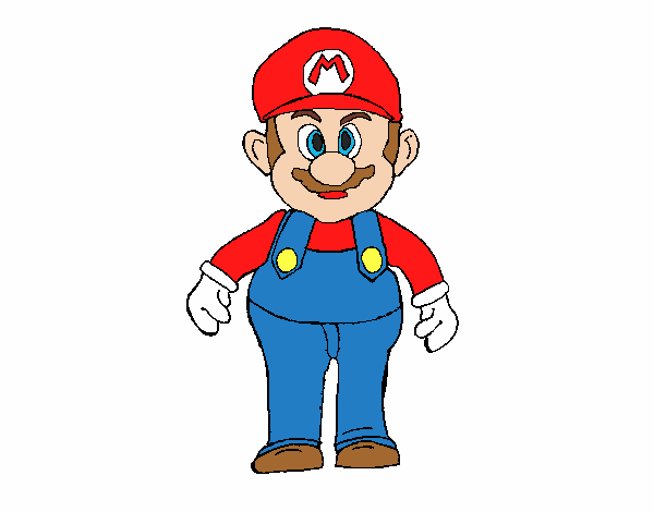 Dibujo Mario pintado por luigibros