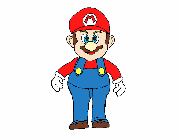 Dibujo Mario pintado por luigibros