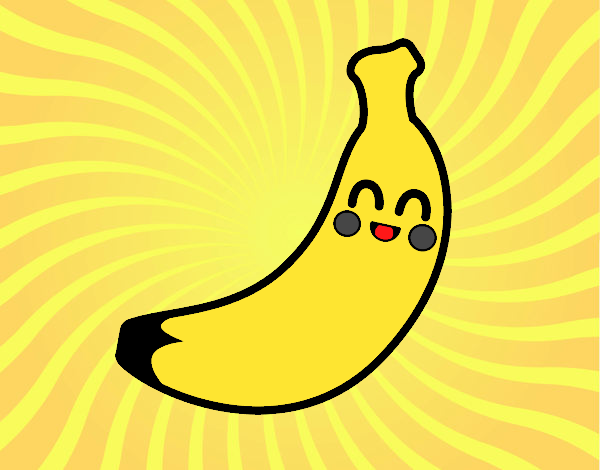 Dibujo Plátano de Canarias pintado por sufrit
