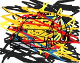 Dibujo Un taxi pintado por daviddomal