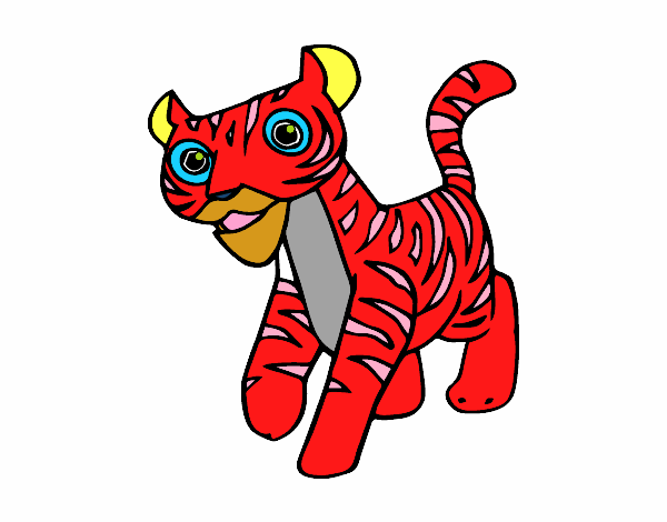 Dibujo Un tigre pintado por sofisa