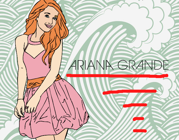 Dibujo Ariana Grande pintado por sarayyy222