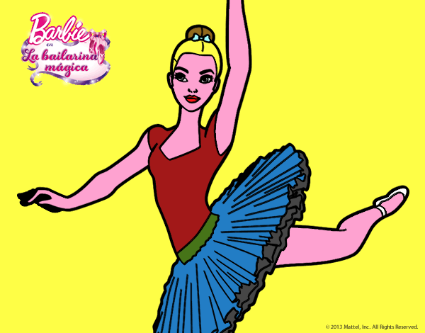 Dibujo Barbie en segundo arabesque pintado por stocn