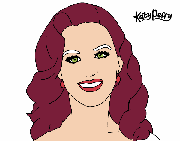 Dibujo Katy Perry primer plano pintado por sarayyy222