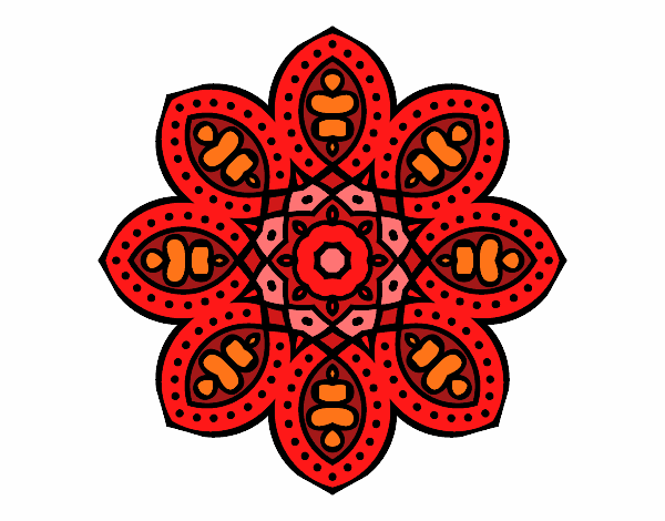 Dibujo Mandala de inspiración árabe pintado por odopop