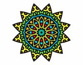 Dibujo Mandala estrella pintado por FDANI
