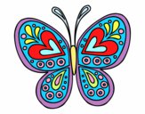 Dibujo Mandala mariposa pintado por anahi22005
